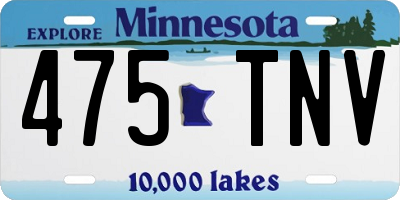MN license plate 475TNV
