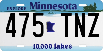 MN license plate 475TNZ