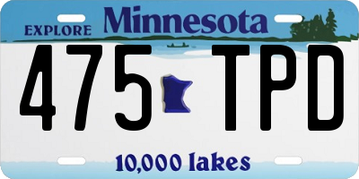 MN license plate 475TPD