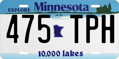 MN license plate 475TPH