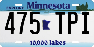 MN license plate 475TPI