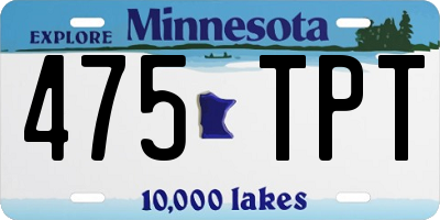 MN license plate 475TPT
