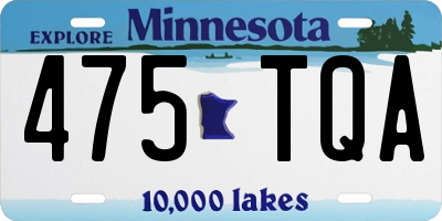 MN license plate 475TQA