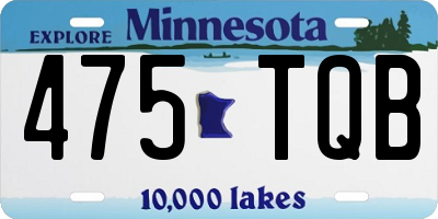 MN license plate 475TQB