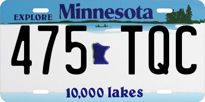 MN license plate 475TQC