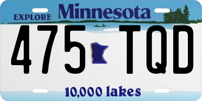 MN license plate 475TQD