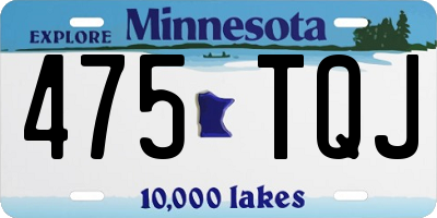 MN license plate 475TQJ