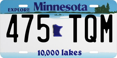 MN license plate 475TQM