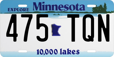 MN license plate 475TQN