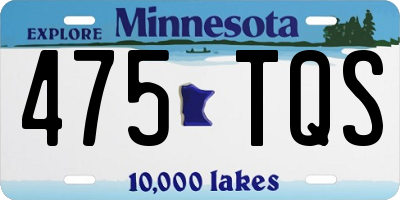 MN license plate 475TQS