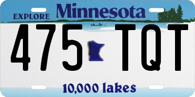 MN license plate 475TQT