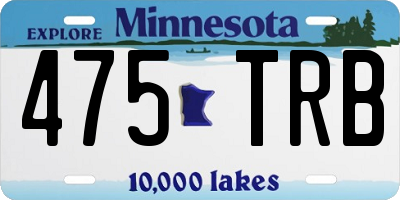 MN license plate 475TRB