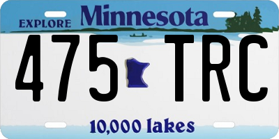 MN license plate 475TRC