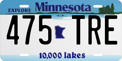 MN license plate 475TRE