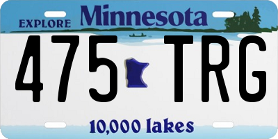 MN license plate 475TRG