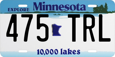 MN license plate 475TRL