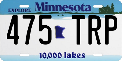 MN license plate 475TRP