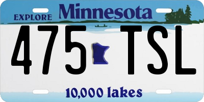 MN license plate 475TSL