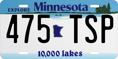 MN license plate 475TSP