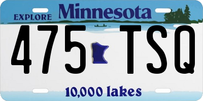 MN license plate 475TSQ