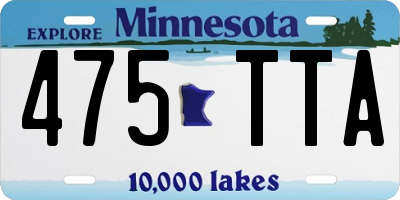 MN license plate 475TTA