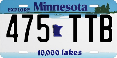 MN license plate 475TTB