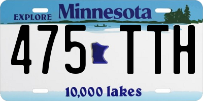MN license plate 475TTH
