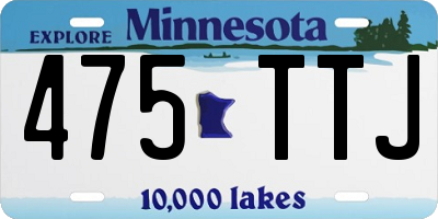 MN license plate 475TTJ