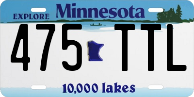 MN license plate 475TTL