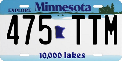 MN license plate 475TTM