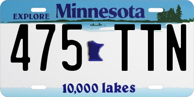 MN license plate 475TTN