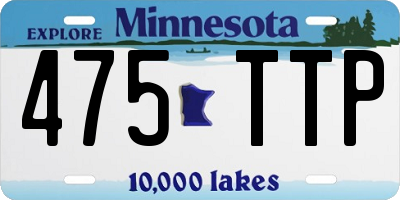 MN license plate 475TTP