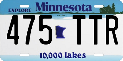 MN license plate 475TTR