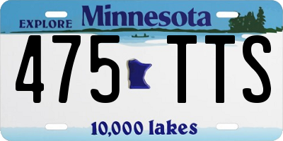 MN license plate 475TTS