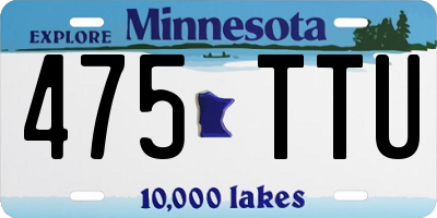 MN license plate 475TTU