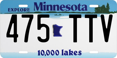 MN license plate 475TTV