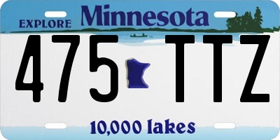 MN license plate 475TTZ