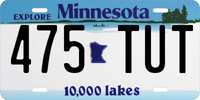 MN license plate 475TUT
