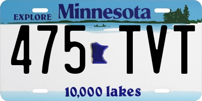 MN license plate 475TVT