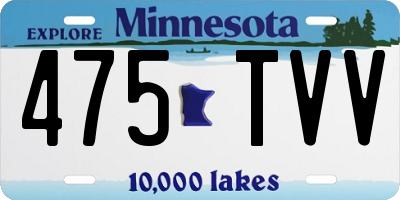 MN license plate 475TVV