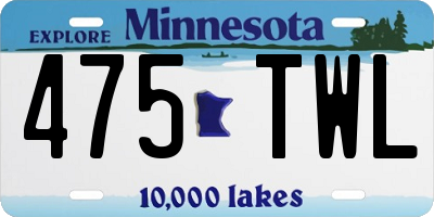MN license plate 475TWL