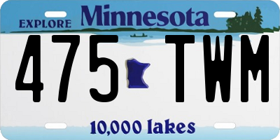 MN license plate 475TWM