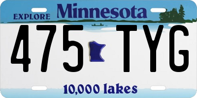 MN license plate 475TYG