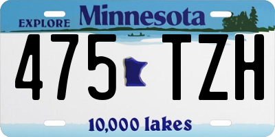 MN license plate 475TZH