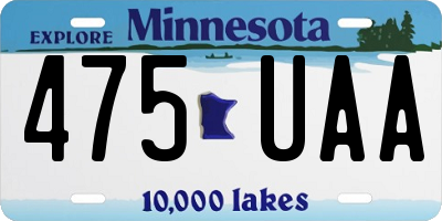MN license plate 475UAA