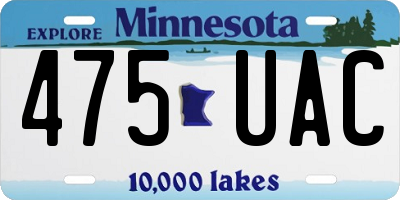 MN license plate 475UAC