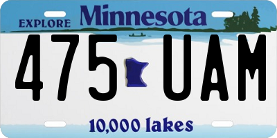 MN license plate 475UAM