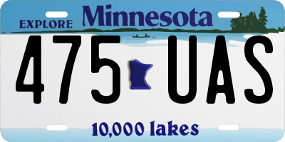 MN license plate 475UAS