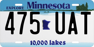 MN license plate 475UAT