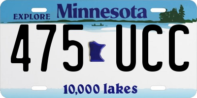 MN license plate 475UCC